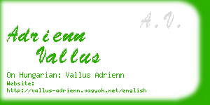 adrienn vallus business card